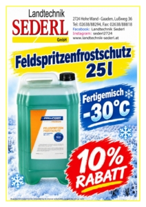 SPRITZENFROSTSCHUTZ AKTION